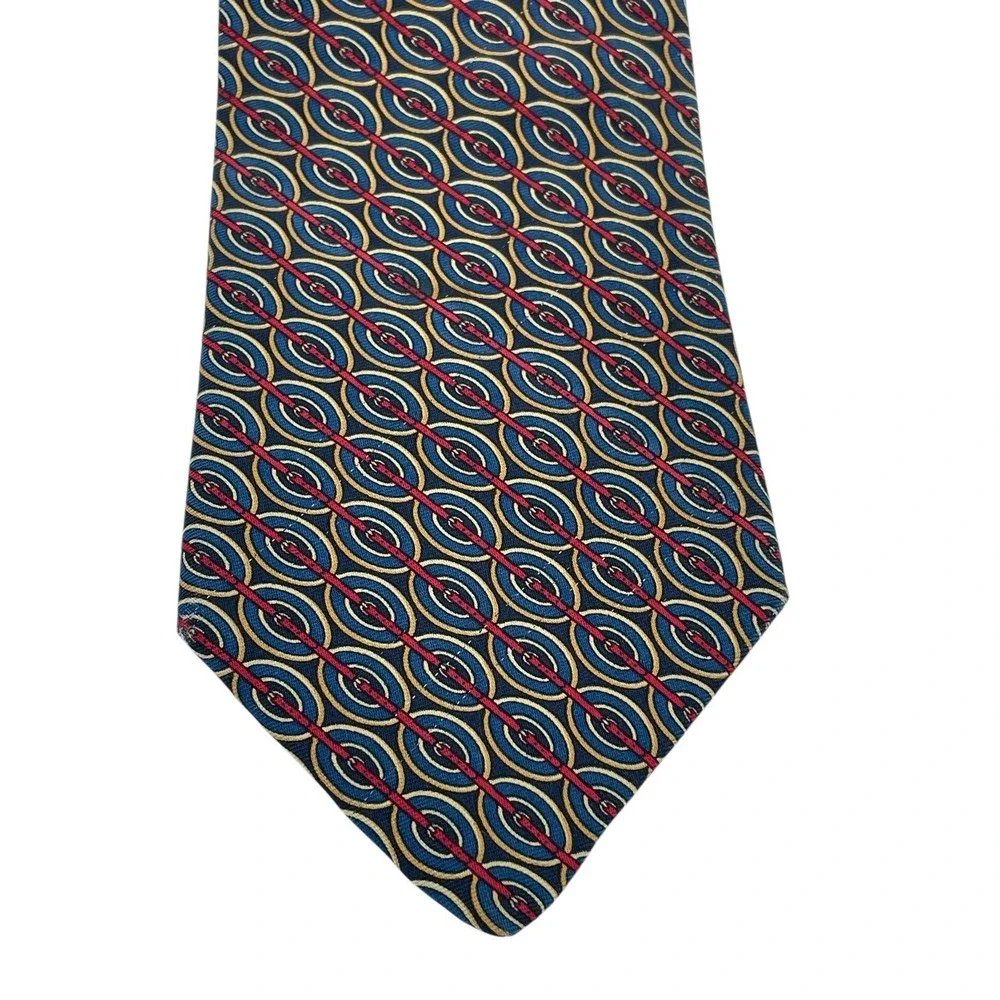 Brooks Brothers Makers Multicolored Circles Sz 60x31/2 100%Silk Tie (TD4) NW/OTs